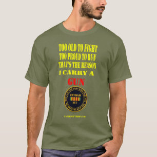 古いベトナム。、余りにも古い戦うため、走るには余りにも誇りを持った Tシャツ