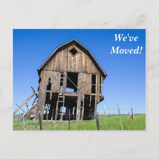 古いホーム引っ越しました新しい住所はがき 案内ポストカード (正面)