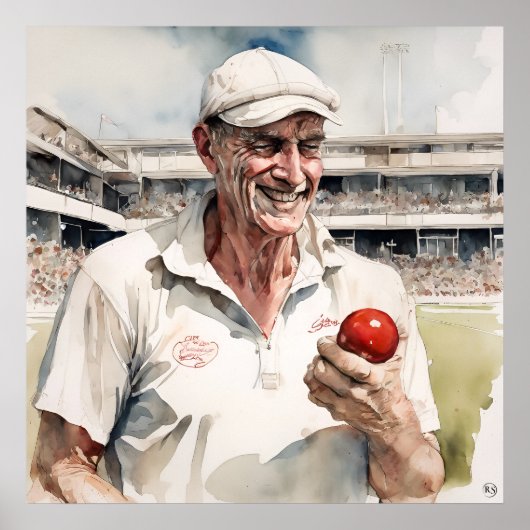 古いボウリングをする人、 クリケットの投手が死ぬことはない – Archival Cricketプリ ポスター (正面)