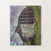 古いボート小屋、リンディスファーン ジグソーパズル (縦)