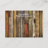 古いボードの背景を持つホルスタイン牛 名刺 (裏面)