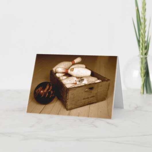 古いボーリングピン カード (正面)