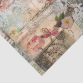 古いポストカードのコラージュ 薄葉紙 (詳細)