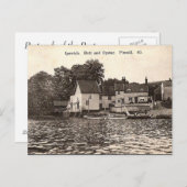 古いポストカード – お尻とオイスター、ピンミル、イプスウィッチ ポストカード (正面/裏面)