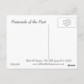 古いポストカード – お尻とオイスター、ピンミル、イプスウィッチ ポストカード (裏面)