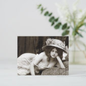 古いポストカード – かわいらし女の子 ポストカード (スタンド正面)