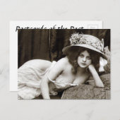 古いポストカード – かわいらし女の子 ポストカード (正面/裏面)