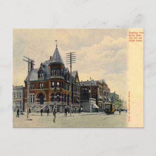古いポストカード - アイダホ州ボイシ、アメリカ ポストカード (正面)