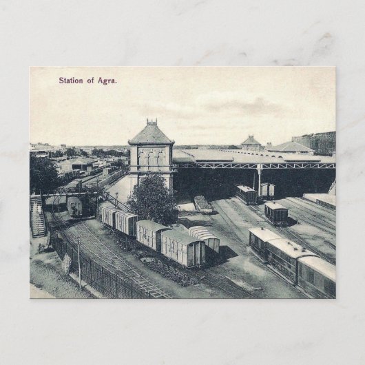 古いポストカード – アグラ，インド ポストカード (正面)