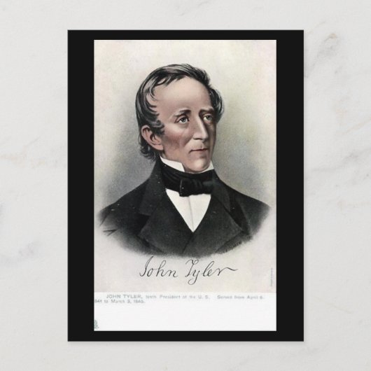 古いポストカード – アメリカのタイラー大統領 ポストカード (正面)