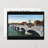 古いポストカード – アメリカ合衆国，アイオワ州，ウォータールー ポストカード (正面/裏面)