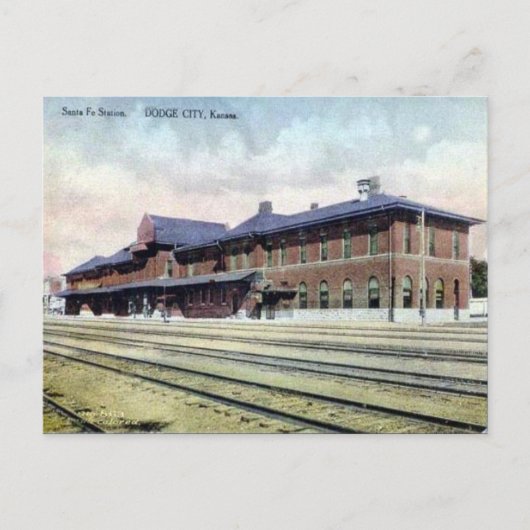 古いポストカード - アメリカ合衆国 カンザス州 ドッジシティ ポストカード (正面)