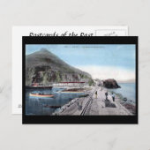 古いポストカード – アルジェリア、オラン、ラ・ジェティー ポストカード (正面/裏面)