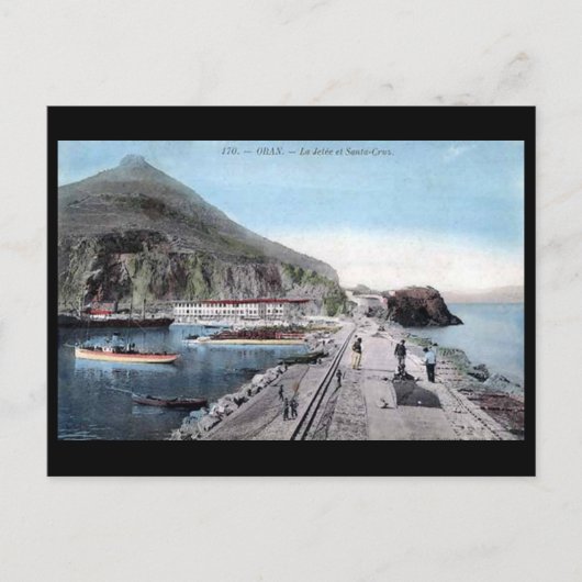 古いポストカード – アルジェリア、オラン、ラ・ジェティー ポストカード (正面)
