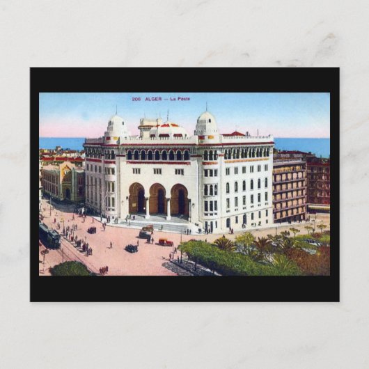 古いポストカード – アルジェ、郵便局 ポストカード (正面)