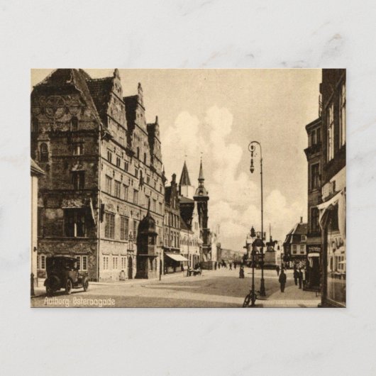 古いポストカード – アルボルグ，デンマーク ポストカード (正面)