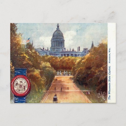 古いポストカード – ウィスコンシン州,アメリカ ポストカード (正面)