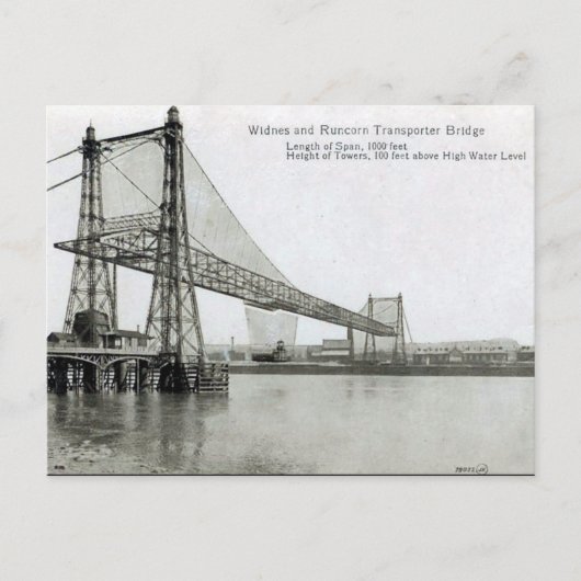 古いポストカード – ウィドネス&ランコーントランスポータブリッジ ポストカード (正面)