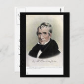 古いポストカード – ウィリアム・ハリソン米国大統領 ポストカード (正面/裏面)