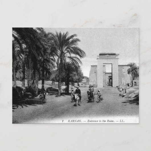 古いポストカード – エジプト,カルナク ポストカード (正面)