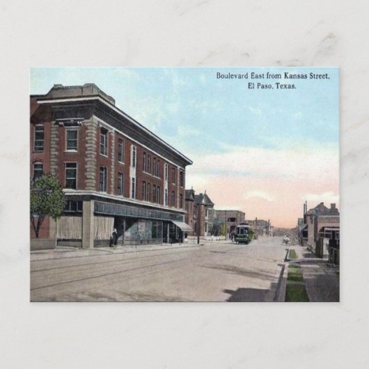 古いポストカード – エルパソ,テキサス州 ポストカード (正面)