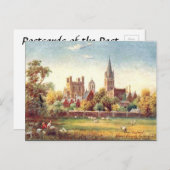 古いポストカード – オックスフォードのキリスト教会 ポストカード (正面/裏面)