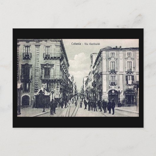 古いポストカード – カターニア,シチリア ポストカード (正面)