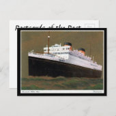 古いポストカード – カナード白い星ライナー"ブリタニック" ポストカード (正面/裏面)