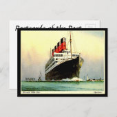 古いポストカード – カナード白い星「アクイタニア」 ポストカード (正面/裏面)