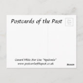 古いポストカード – カナード白い星「アクイタニア」 ポストカード (裏面)