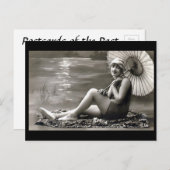 古いポストカード – ガールバイ・ザ・リバー ポストカード (正面/裏面)