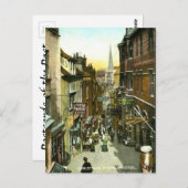 古いポストカード – クリスマスステップ、ブリストル ポストカード (正面/裏面)