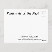 古いポストカード – クリスマスステップ、ブリストル ポストカード (裏面)