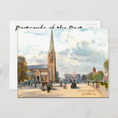 古いポストカード – クリスマスチャーチ, NZ ポストカード (正面/裏面)