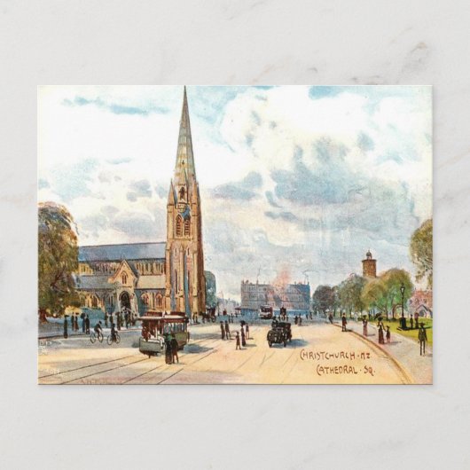 古いポストカード – クリスマスチャーチ, NZ ポストカード (正面)