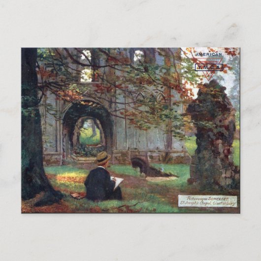 古いポストカード – グラストンベリー，サマセット ポストカード (正面)