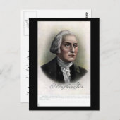 古いポストカード – ジョージ・ワシントン米国大統領 ポストカード (正面/裏面)