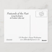 古いポストカード – ジョージ・ワシントン米国大統領 ポストカード (裏面)