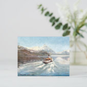 古いポストカード – スイス、インターラーケン、トゥン湖 ポストカード (スタンド正面)