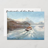 古いポストカード – スイス、インターラーケン、トゥン湖 ポストカード (正面/裏面)