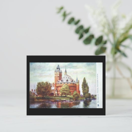 古いポストカード、ストラトフォード=アポン=エイヴォン、旧劇場 ポストカード (スタンド正面)