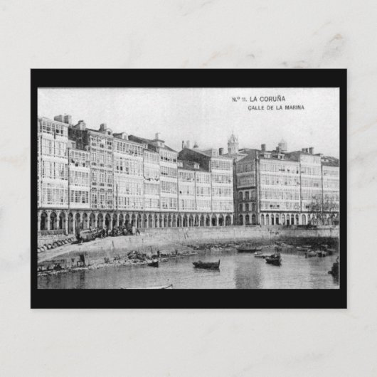 古いポストカード – スペインのラコーニャ ポストカード (正面)