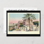 古いポストカード - ソレント、イタリア、ホテル ヴィットーリア ポストカード (正面/裏面)