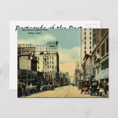 古いポストカード - ダラス、テキサス州のメインストリート ポストカード (正面/裏面)