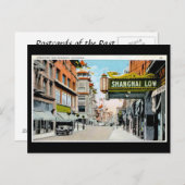 古いポストカード – チャイナタウン，サンフランシスコ ポストカード (正面/裏面)