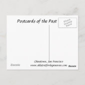 古いポストカード – チャイナタウン，サンフランシスコ ポストカード (裏面)