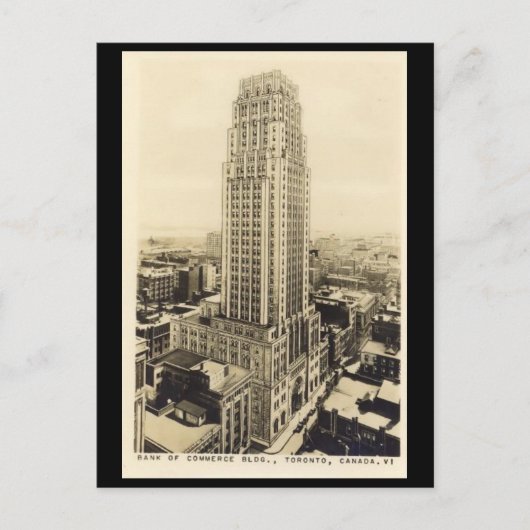 古いポストカード – トロントのBank of Commerce建物 ポストカード (正面)