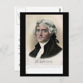 古いポストカード – トーマス・ジェファーソン米国大統領 ポストカード (正面/裏面)