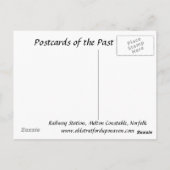 古いポストカード – ノーフォーク、メルトン巡査駅 ポストカード (裏面)