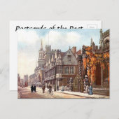 古いポストカード – ハイ通り、オックスフォード ポストカード (正面/裏面)